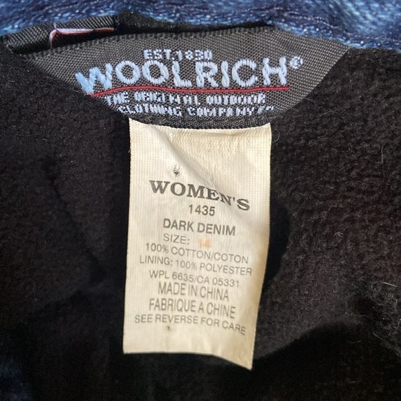 📌 Woolrich Women’s Dark Denim Straight Leg Jeans Size 14 Classic Fit Cotton - Picture 4 of 4